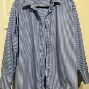 Zara Blue Striped Women's Dress Shirt